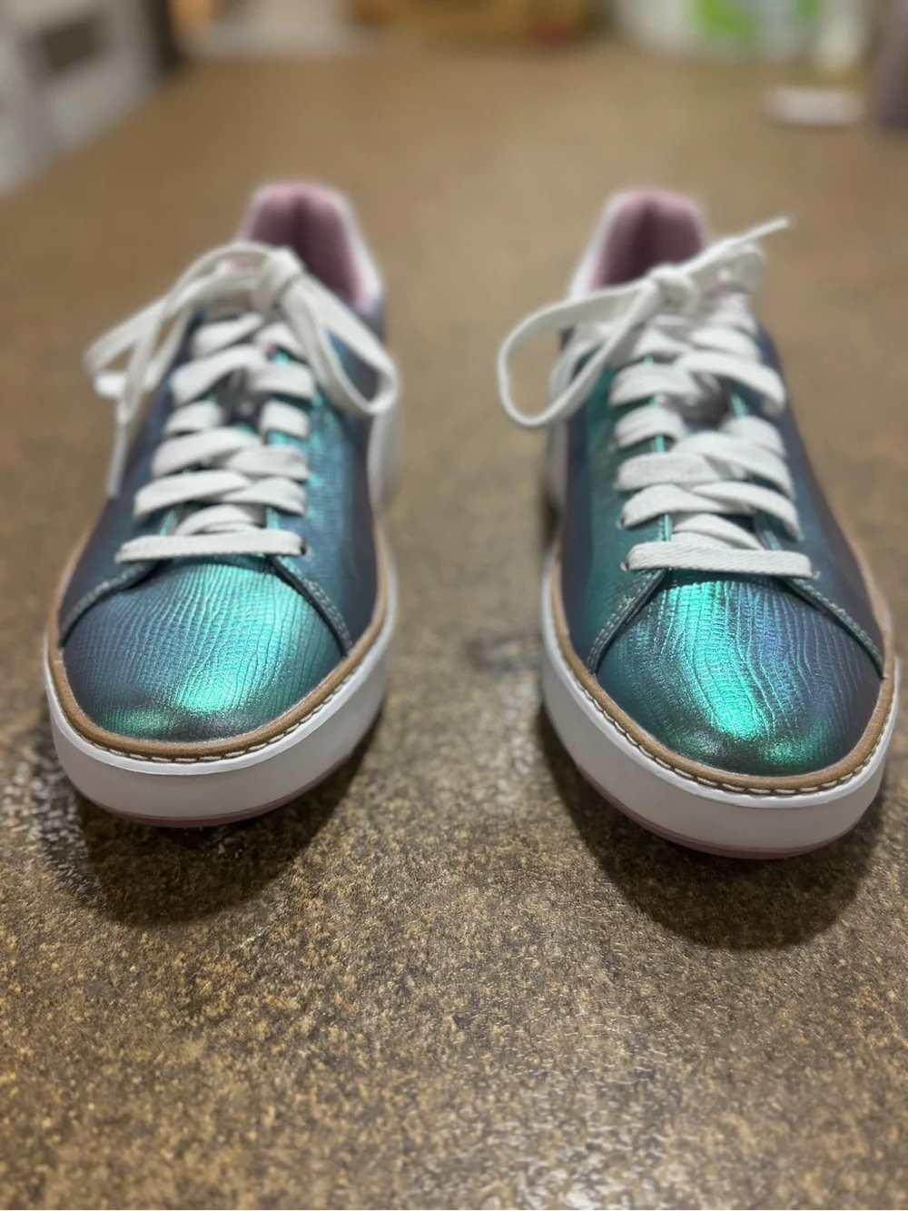 Cole Haan Iridescent Teal Low-Top Sneakers